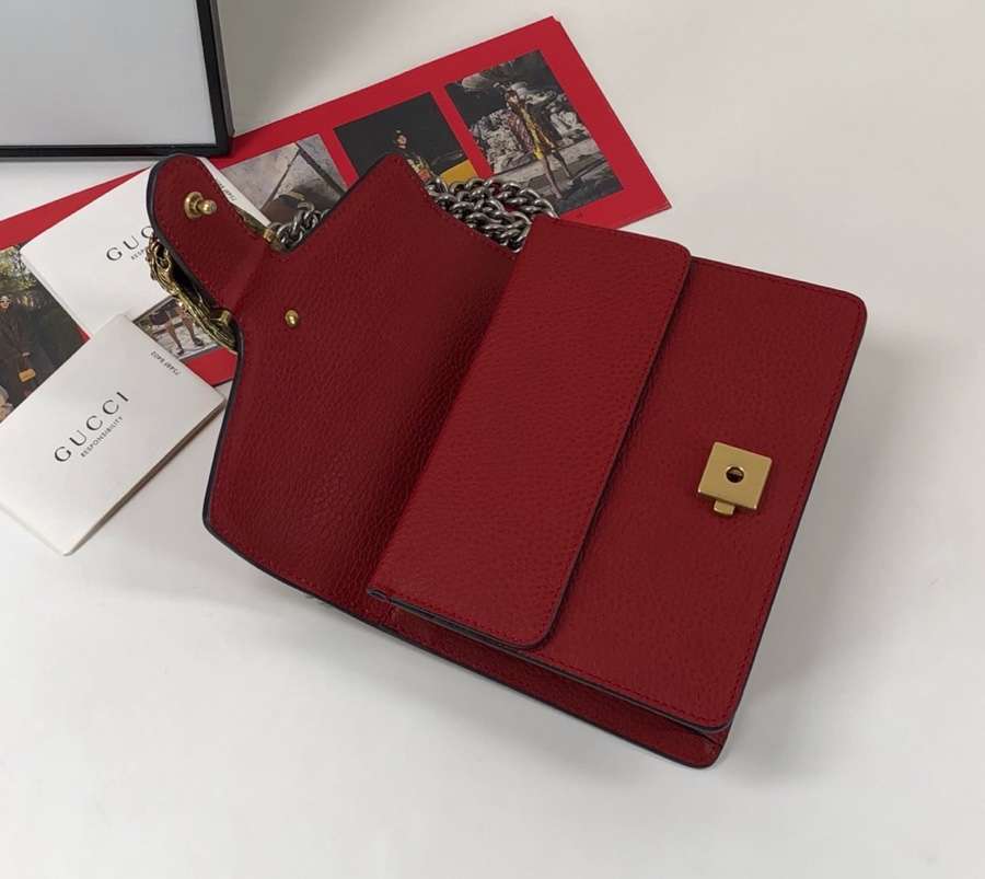 Gucci Dionysus mini leather bag 421970 red - Click Image to Close